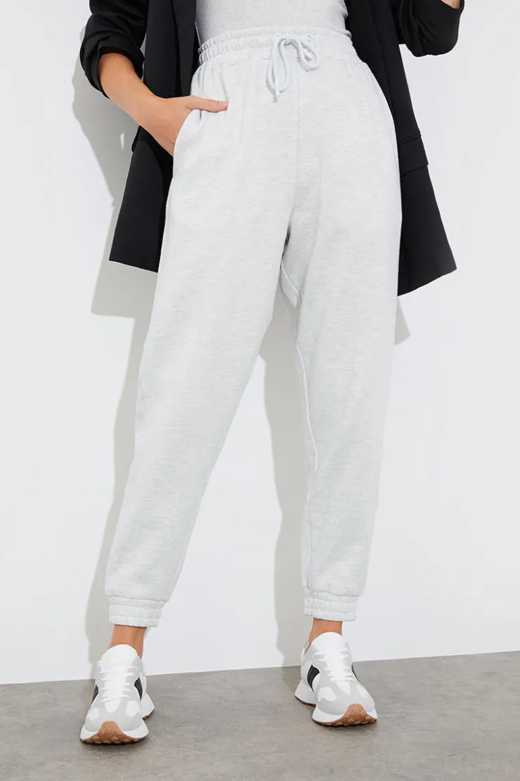 New Fits Fleeceback Cuff Oversized Joggers Grey