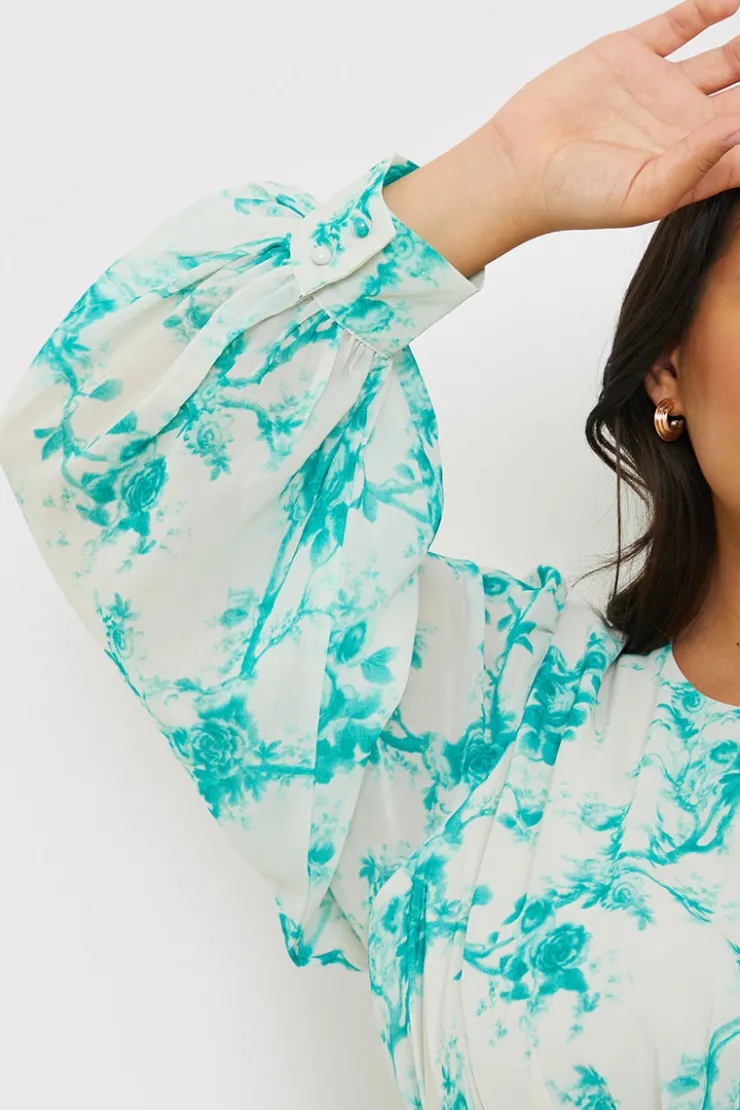 Hot In The Style Floral Playsuit GREEN