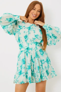Hot In The Style Floral Playsuit GREEN