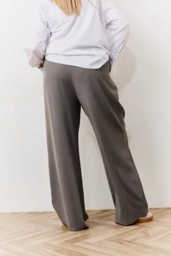 Clearance In The Style Waistband Detail Tailored Trouser Grey