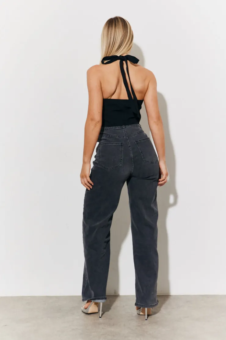 Online In The Style Halterneck Waistcoat Black