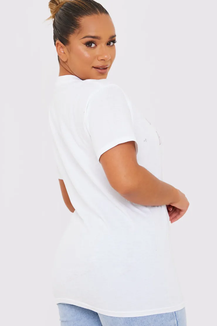In the Style Happy Mum Happy Baby Slogan Tee White
