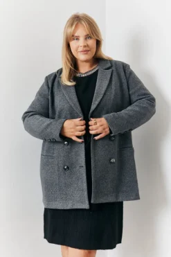 New In the Style Heathman Blazer Coat Grey