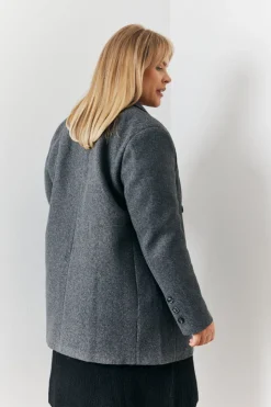 New In the Style Heathman Blazer Coat Grey