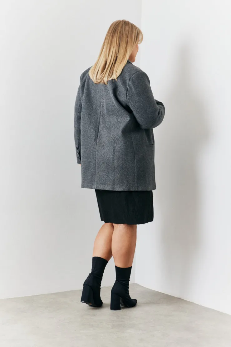 New In the Style Heathman Blazer Coat Grey