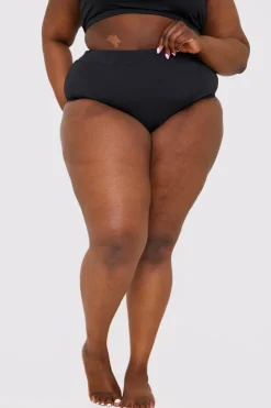 Hot In the Style High Waist Bikini Bottom Black