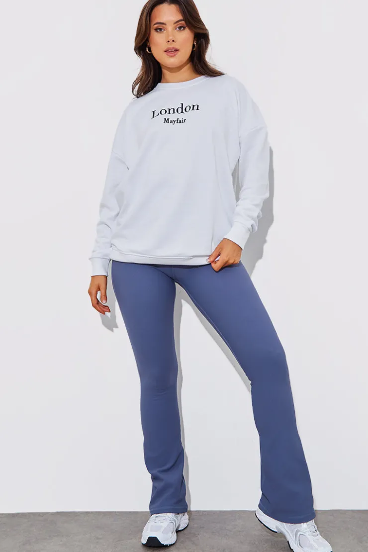Outlet Fits High Waist Kick Flare Rib Trouser
