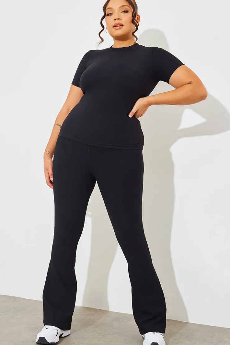 Outlet Fits High Waist Kick Flare Rib Trouser