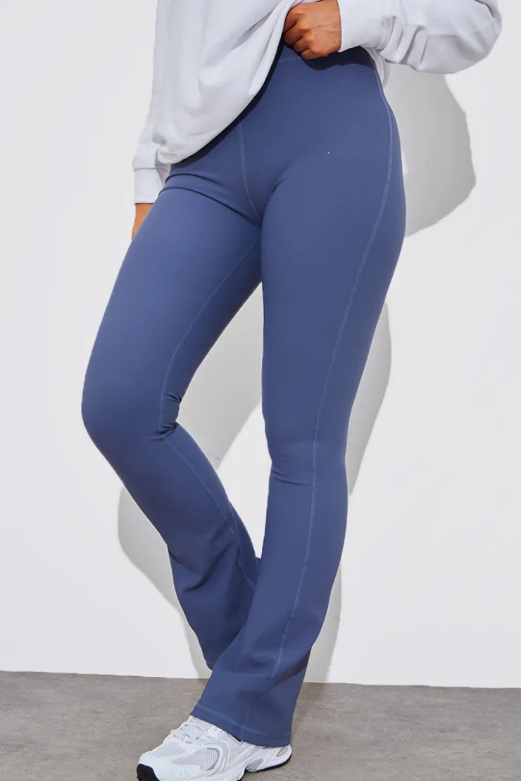 Outlet Fits High Waist Kick Flare Rib Trouser