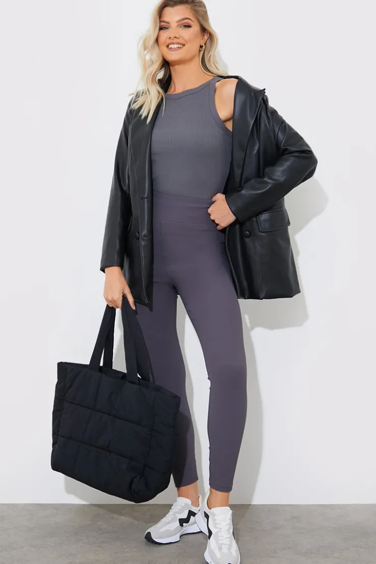 Hot Fits High Waisted Sculpt and Control Ribbed Leggings