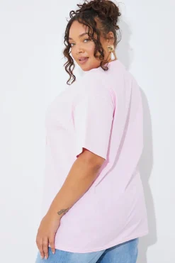 In The Style I'm Just a Love Machine' Slogan T-Shirt Pink
