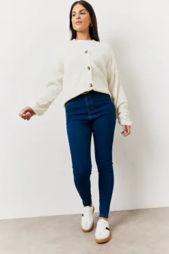 Clearance In The Style Adjustable Skinny Jeans Indigo