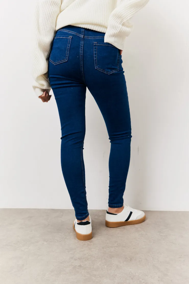 Clearance In The Style Adjustable Skinny Jeans Indigo