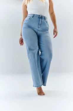 Discount In The Style Isla Wide Leg Jeans Light blue