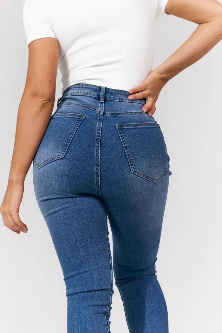 Online In The Style Isobelle Skinny Jean Midblue