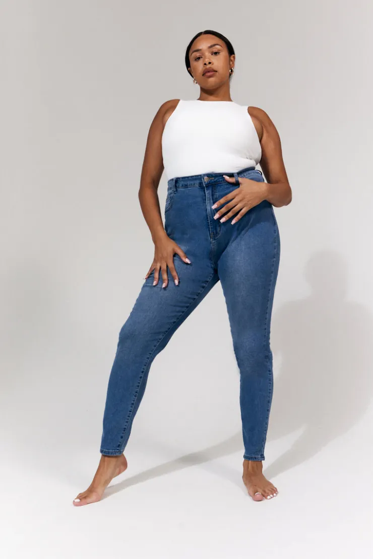 Online In The Style Isobelle Skinny Jean Midblue