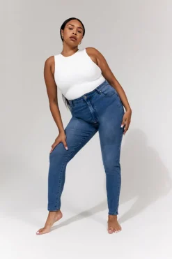 Online In The Style Isobelle Skinny Jean Midblue