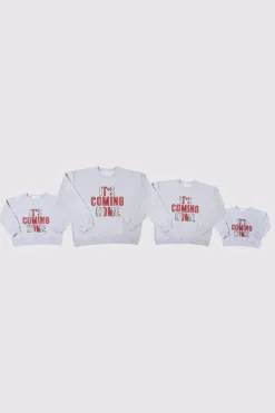 Best In The Style It's Coming Home Slogan Unisex Sweater Grey