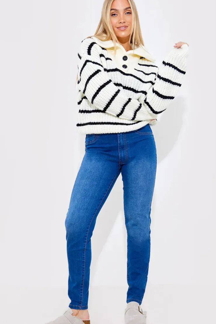 Hot In The Style Jeggings Blue