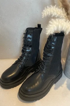 In The Style Lace Up Boots Black
