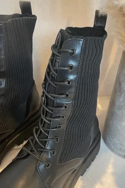 In The Style Lace Up Boots Black