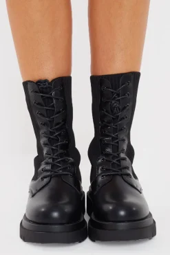 In The Style Lace Up Boots Black