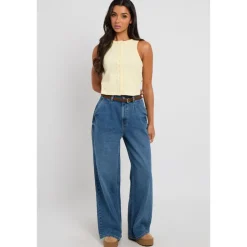 Outlet Urban Bliss Lemon Sleeveless Button Front Top