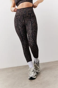 Best In The Style Leopard Print High Waisted Co-Ord Leggings Multi