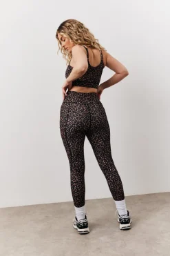 In The Style Leopard Print Racer Back Sports Co-Ord Bra Multi