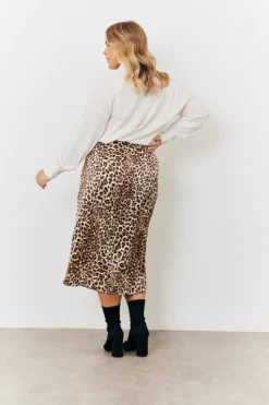 Online In The Style Leopard Wrap Midi Skirt Animal print