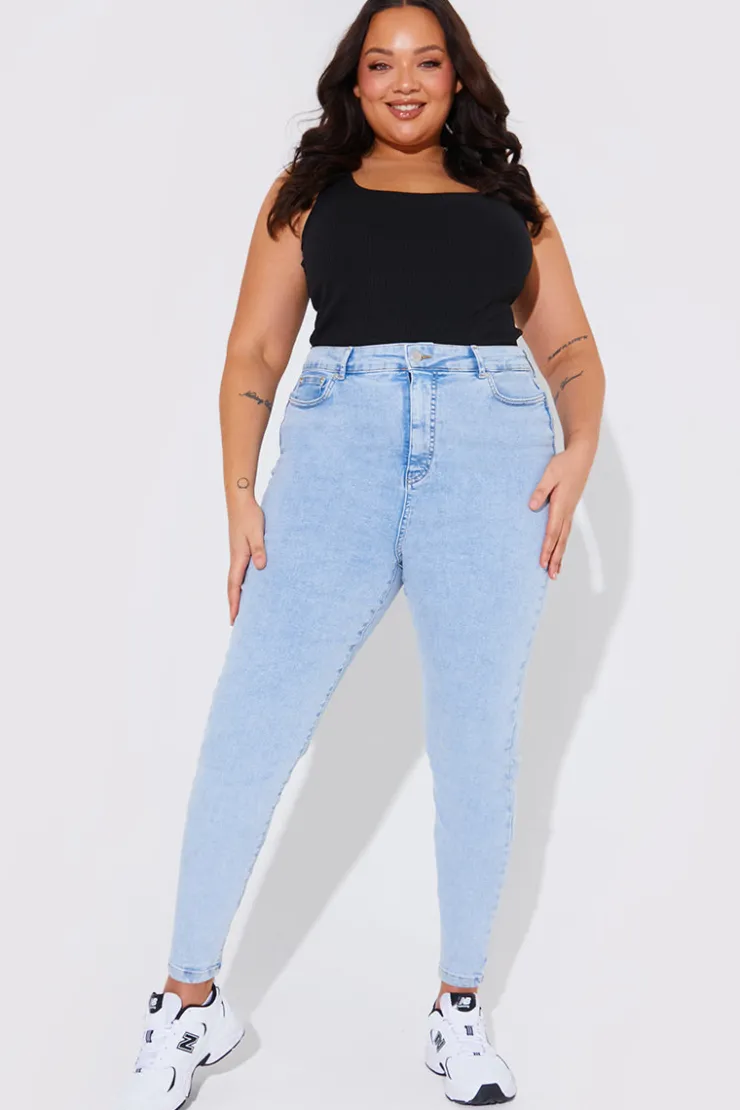 Hot Fits Light Wash Sculpt Shaper Jean Blue