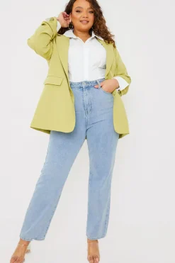 Best In the Style Light Wash Straight Leg Jeans Blue