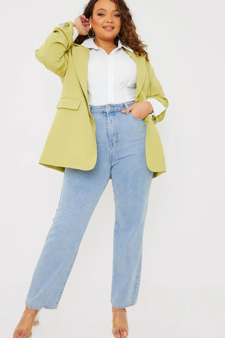 Best In the Style Light Wash Straight Leg Jeans Blue