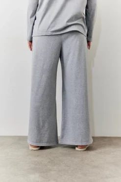 Discount In The Style Long Sleeve Top and Trouser Slogan PJ Set Grey