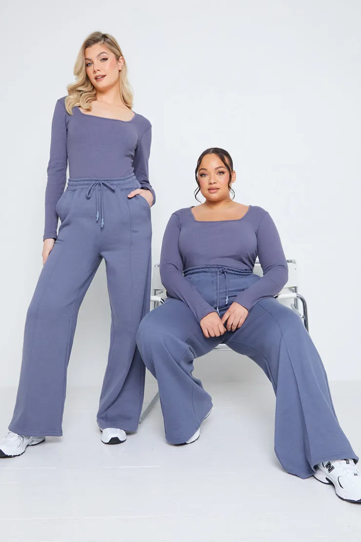 Best In The Style Long Sleeved Ribbed Square Neck Bodysuit