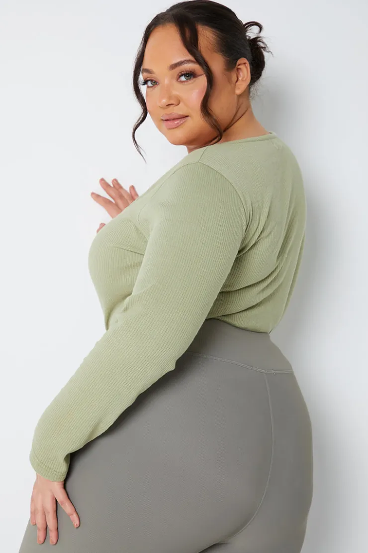 Best In The Style Long Sleeved Ribbed Square Neck Bodysuit