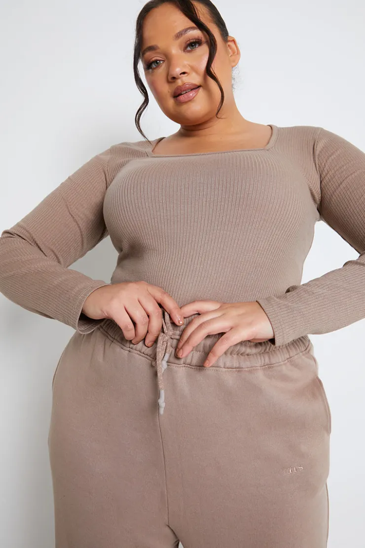 Best In The Style Long Sleeved Ribbed Square Neck Bodysuit