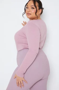 Best In The Style Long Sleeved Ribbed Square Neck Bodysuit