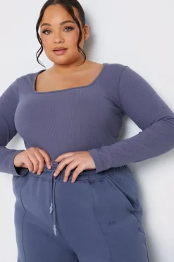 Best In The Style Long Sleeved Ribbed Square Neck Bodysuit