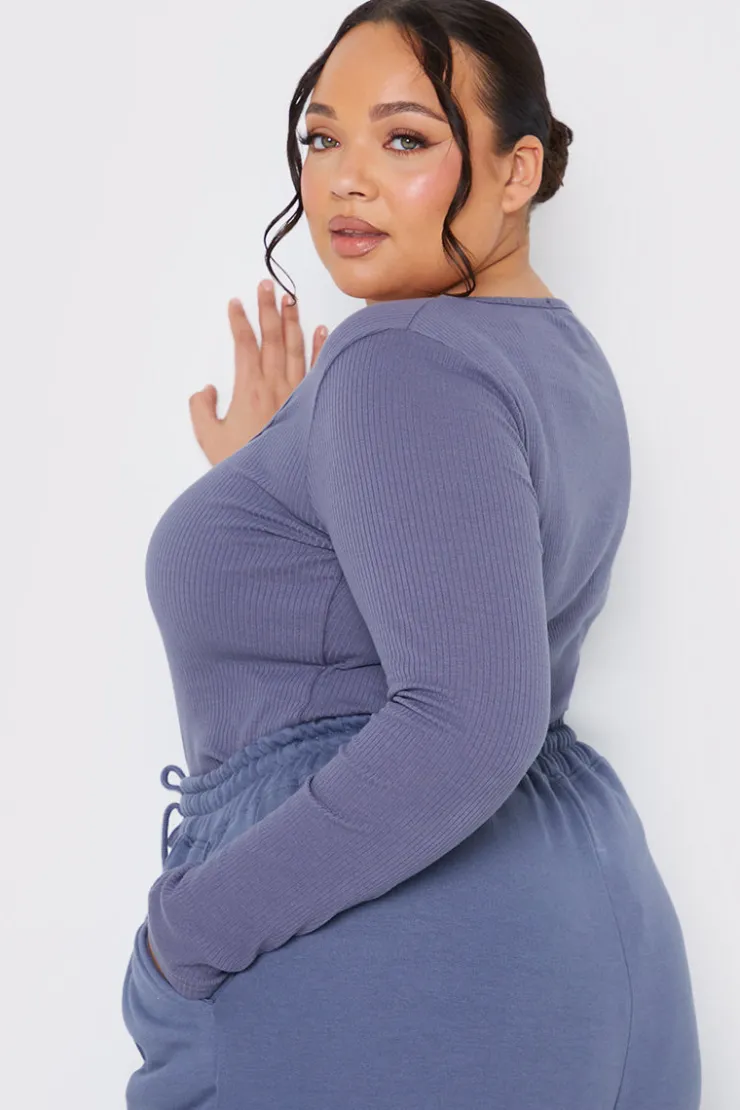 Best In The Style Long Sleeved Ribbed Square Neck Bodysuit