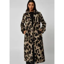 New Urban Bliss Longline Leopard Formal Coat