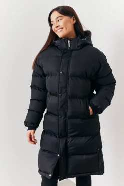 Discount In the Style Longline Puffer Coat Black