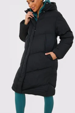 Hot In the Style Longline Puffer Coat black