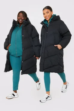 Hot In the Style Longline Puffer Coat black