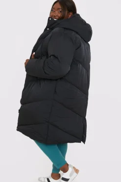 Hot In the Style Longline Puffer Coat black