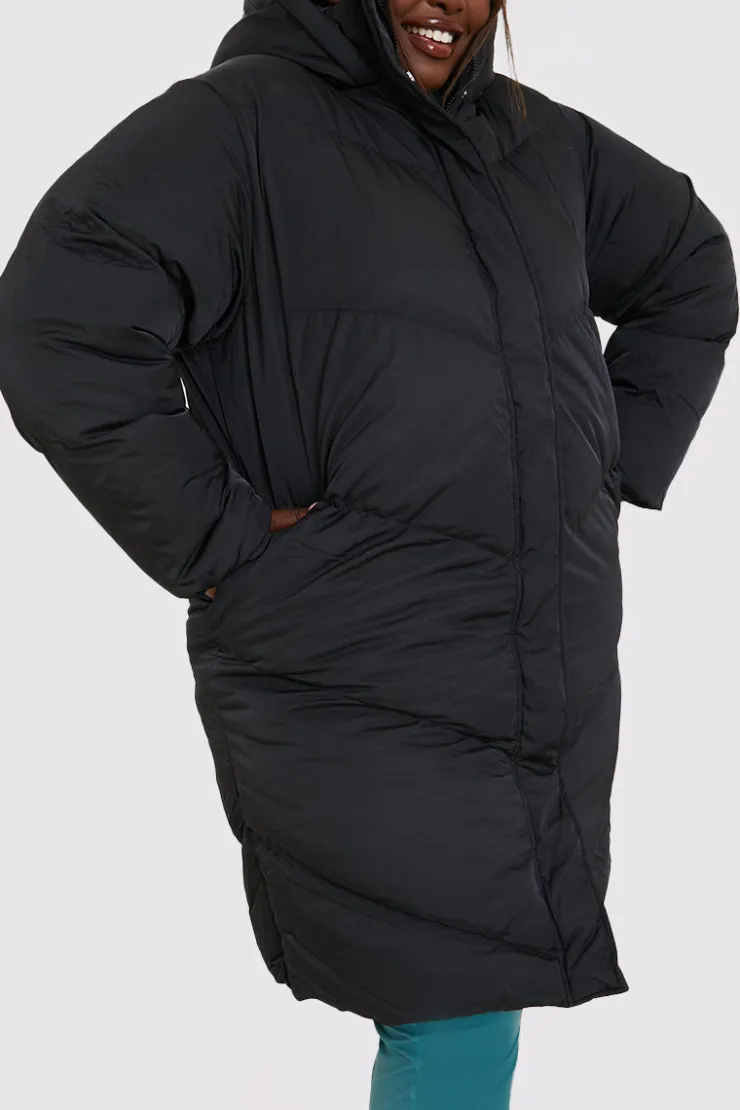 Hot In the Style Longline Puffer Coat black