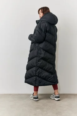 In the Style Longline Puffer Jacket Black