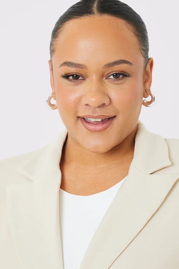 Outlet In the Style Longlined Tailored Blazer Cream