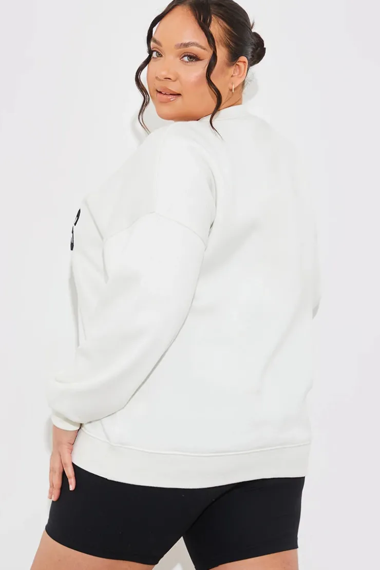 Sale In The Style Los Angeles Oversized Sweater Cream