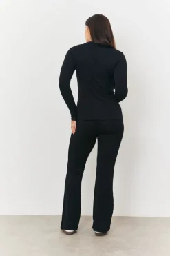 In the Style Maternity Long Sleeve T Shirt Black